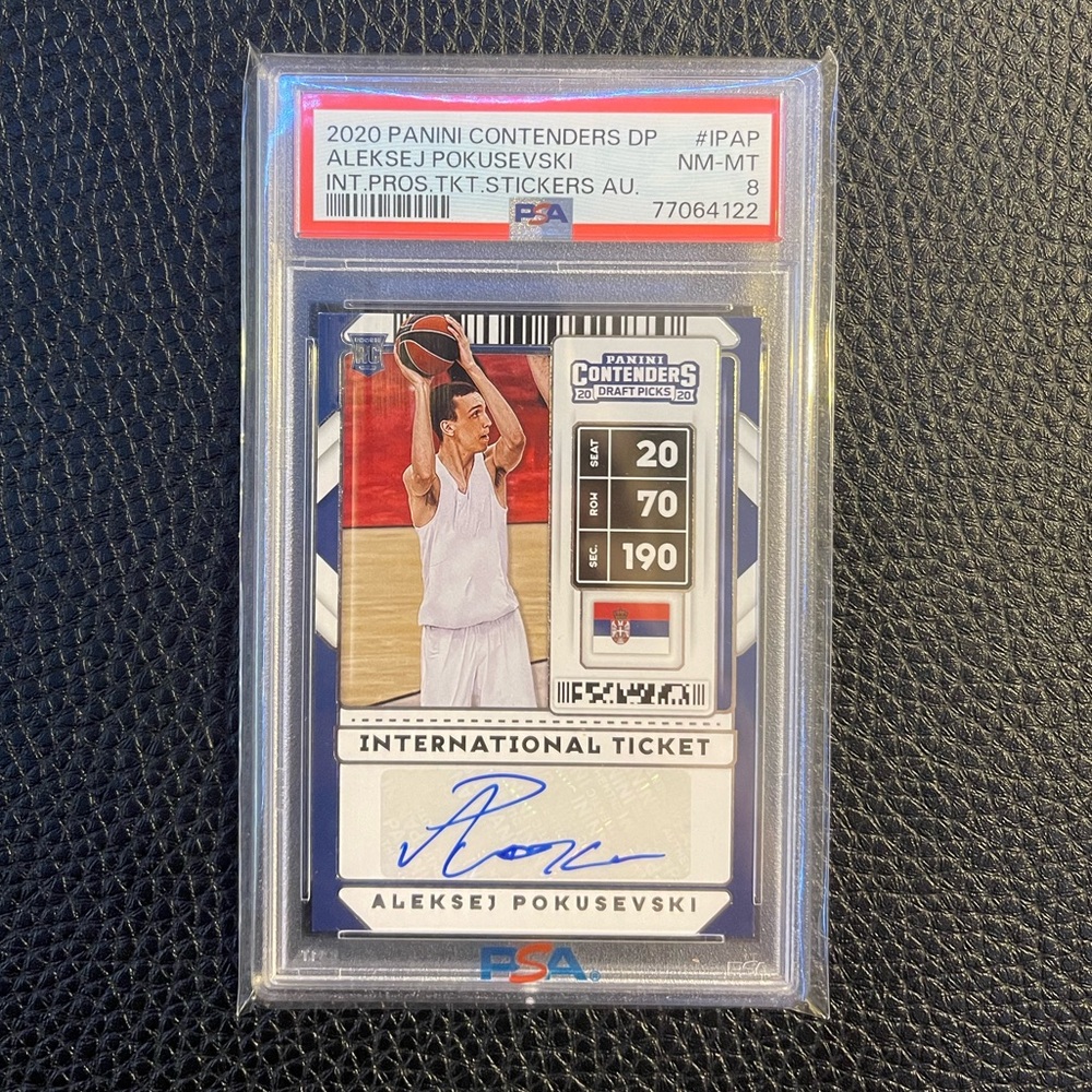 Aleksej Pokusevski Autograph Rookie Contenders PSA 8 Card